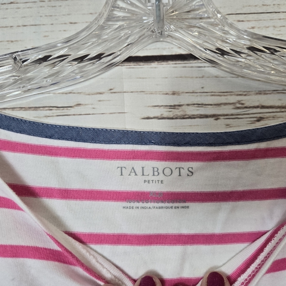 Talbots 3/4 Sleeve Vacation Tee Size XLP - Picture 4 of 5